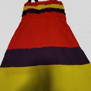 Girl red and green dress